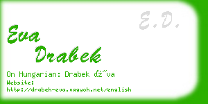 eva drabek business card